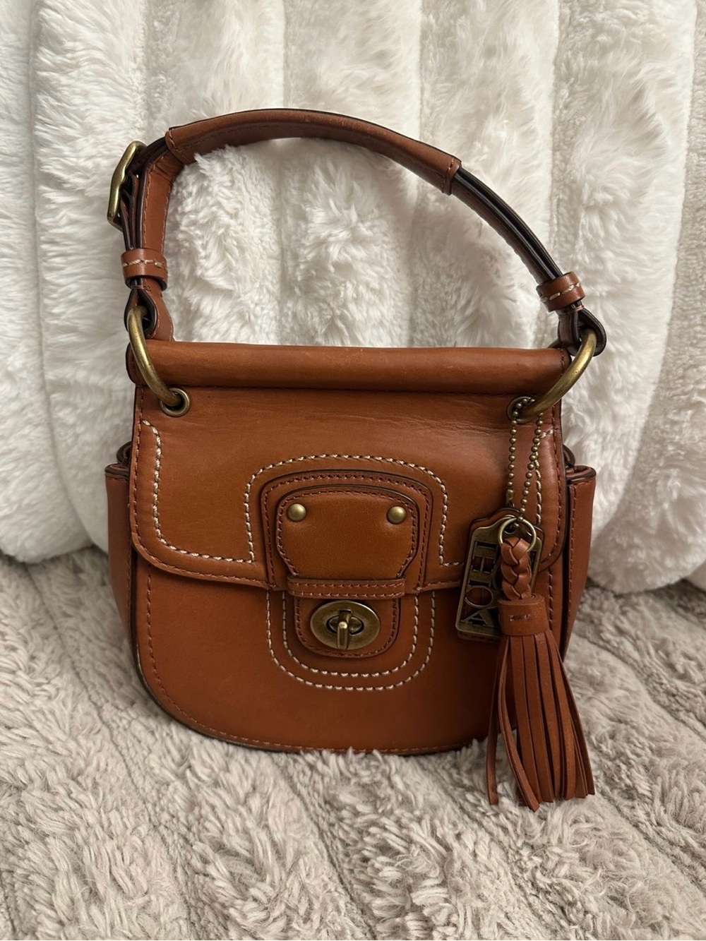 Vintage Coach Legacy Mini Willis Brown Leather Bag